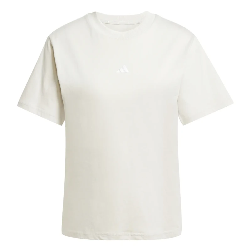Image of Adidas Womens cotton T-Shirt adidas Essentials Small Logo Gris Female S