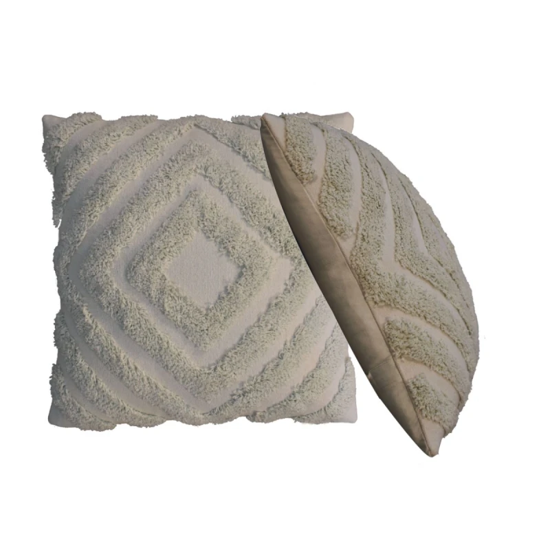 Image of Artisan Furniture Artisan Furniture Sage Green Diamond Cushion Set of 2