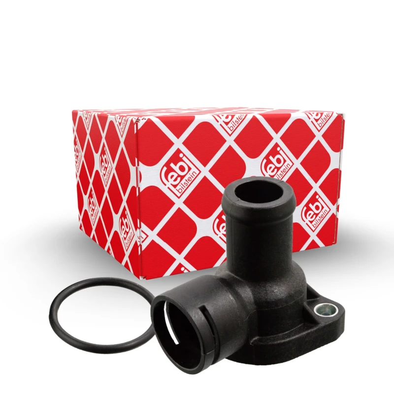 Image of FEBI BILSTEIN 12411 Coolant Flange Plastic, with gasket/seal Plastic Coolant Flange (3219)