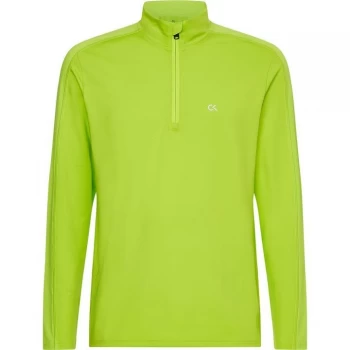 Image of Calvin Klein Performance Essential Zip Long Sleeve Top - Acid