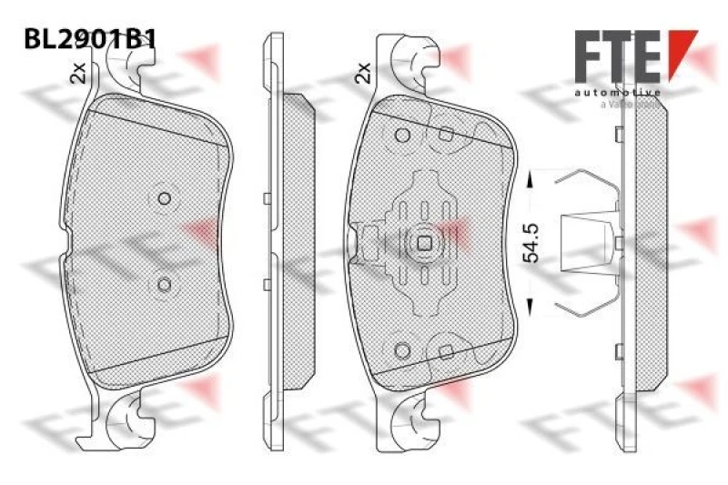 Image of Brake pad set FTE 9011143