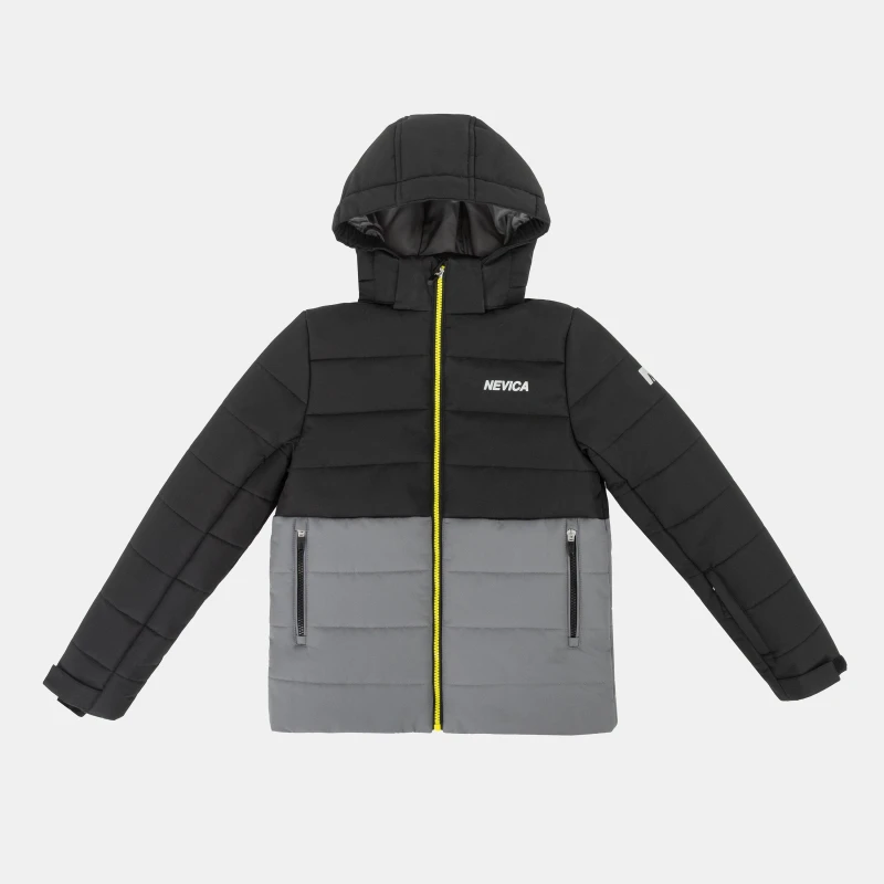 Image of Nevica Juniors' Moritz Windproof DWR Detachable Hood Ski Jacket Black unisex 5-6 (XS)