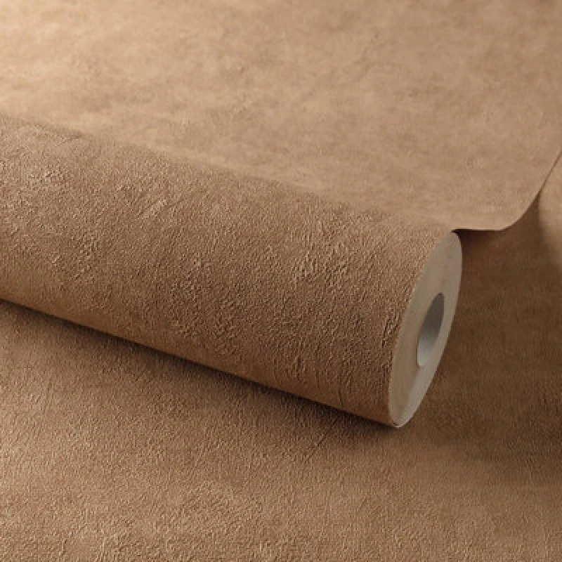 Image of Grandeco Annabella Distressed Limewash Plaster Textured Wallpaper, Copper Rust Orange