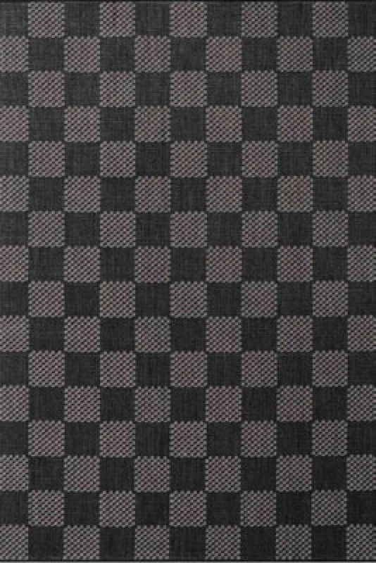 Image of The Rugs Ted Baker Flatweave Dorothy Indoor Outdoor Rug Checkerboard Design In Black