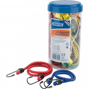 Image of Draper 20 Piece Assorted Elastic Bungee Cords