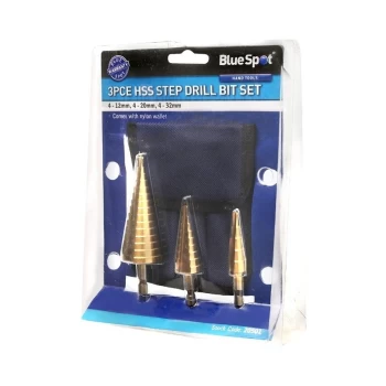 image of 3 Piece Hex Shank HSS Step Drill Set (4 - 32MM)