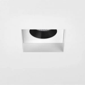 Image of LED 1 Light Square Recessed Spotlight Matt White, Fire Rated