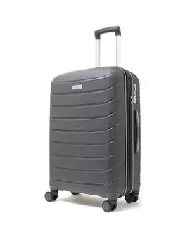 image of Rock Luggage Prime NG70502 8 Wheel Medium Charcoal Suitcase