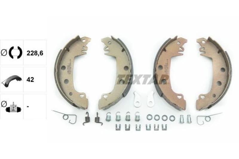 Image of TEXTAR 91029200 Brake Shoes with adjuster, without handbrake lever Brake Shoe Set (70)