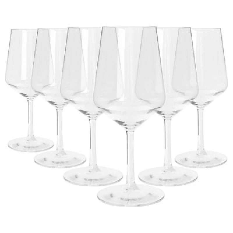 Image of Argon Tableware Reusable Plastic Wine Glasses - 500ml - Pack of 6 Clear