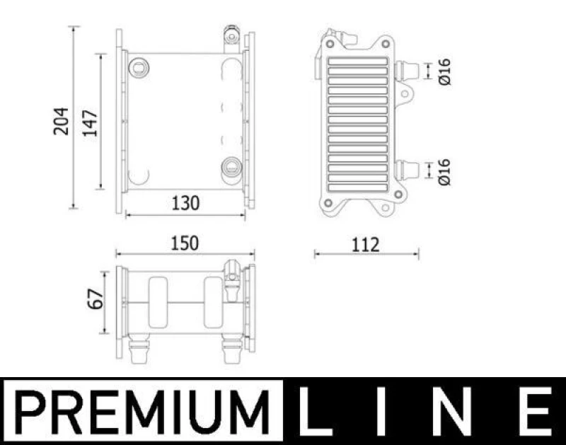 Image of Intercooler MAHLE CI 224 000P