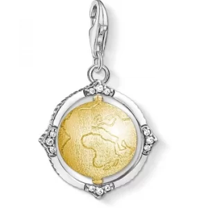 Ladies Thomas Sabo Sterling Silver Charm Club Globe Charm