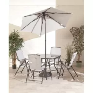 Image of Suntime 6Pc Memphis Steel Dining Collection - Grey