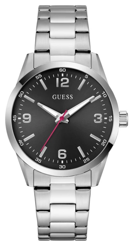 Image of Guess GW0965G1 EASTON (40mm) Black Sunray Dial / Stainless Watch