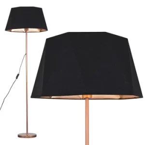 Image of Charlie Copper Floor Lamp with Toke Shade