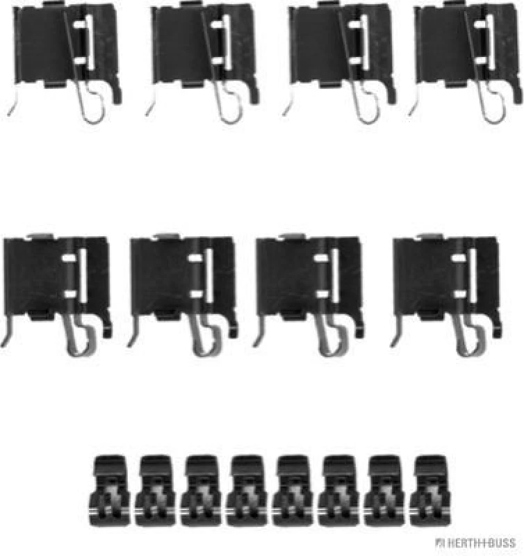 Image of Brake pad fitting kit HERTH+BUSS JAKOPARTS J3662039