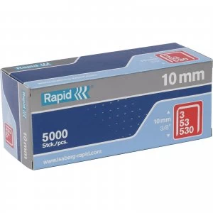 image of Rapid Type 53 Galvanised Staples 10mm Pack of 5000