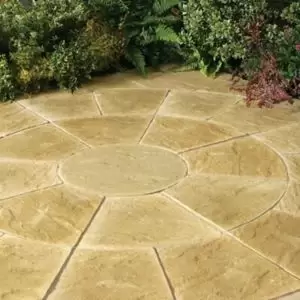 Image of Borderstone York Gold Abbey Circle Kit (L)2400 (W)2400mm Pack Of 25 2.4M