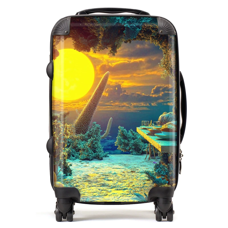 Image of Designer Luggage Elena Sable: 00029 Suitcase Size: Medium Multicolor Unisex Medium