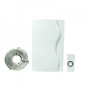 image of Wickes Wired Door Chime Kit - White