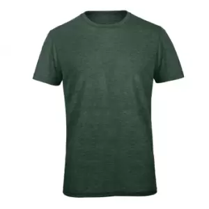 Image of B&C Mens Favourite Short Sleeve Triblend T-Shirt (3XL) (Heather Forest Green)
