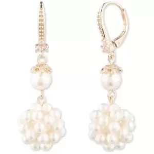 Ladies Marchesa Jewellery Base metal PE PEARL DROP-GOLD/PEARL