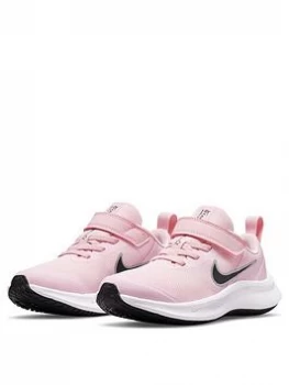 Image of Nike Star Runner 3 Childrens Trainer - Pink/Black, Size 11