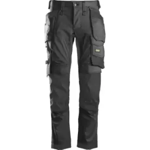 image of Snickers 6241 Allround Work Stretch Slim Fit Trousers Holster Pockets Grey 33" 30"