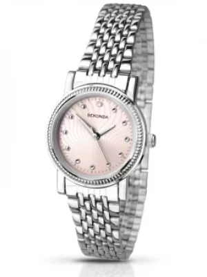 image of Sekonda Ladies Pink Dial Bracelet Watch 2006