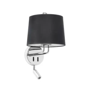 image of Montreal Reading Light Wall Light Chrome, E27, 2700K