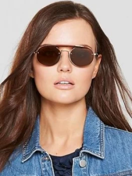 Image of TOMMY X GIGI Gigi Hadid Brow Bar Sunglasses Gold Women