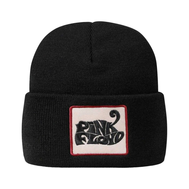 Image of Amplified Mens Pink Floyd Logo Beanie in Black Male One Size