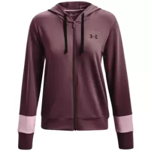 Image of Under Armour Colour Block Zip Hoodie Womens - Purple