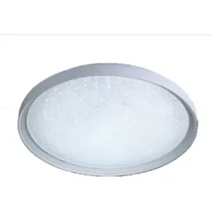 image of Cristal Gloss Dimmable LED Flush Light Silver 40W 2800Lm cct