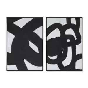 image of Interiors by PH Set Of 2 Abstract Mono Wall Art