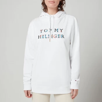 Image of Tommy Hilfiger Womens Crv Regular Floral Hoodie - White - M