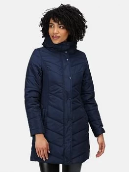 image of Regatta Parthenia Quilted Jacket - Navy, Size 10, Women