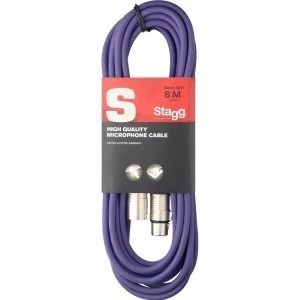 image of Stagg High Quality Microphone Cable XLR-XLR Plug 6m Purple