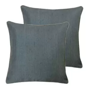 image of Paoletti Bellucci Twin Pack Polyester Filled Cushions Graphite 45 x 45cm