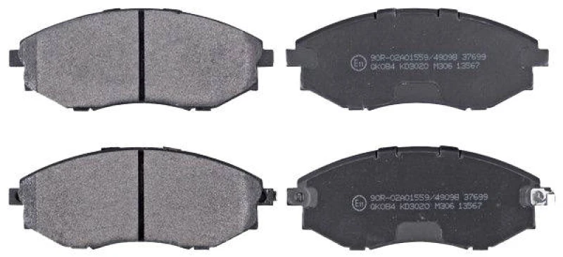 Image of A.B.S. 37699 Brake pad set with acoustic wear warning Brake Pad Set,disc brake (402)