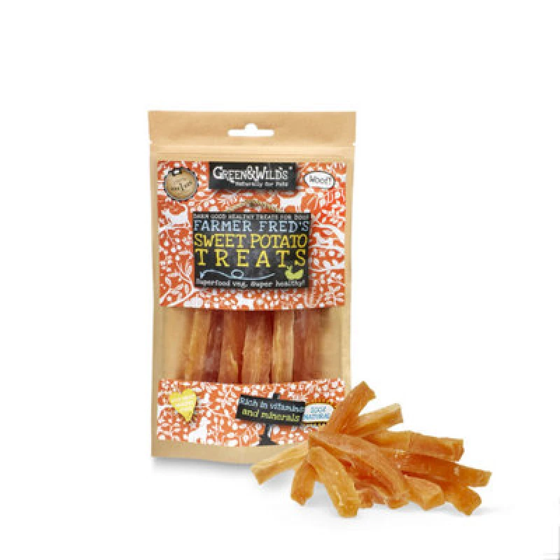 Image of Green & Wilds Sweet Potato Dog Treats 100g Brown