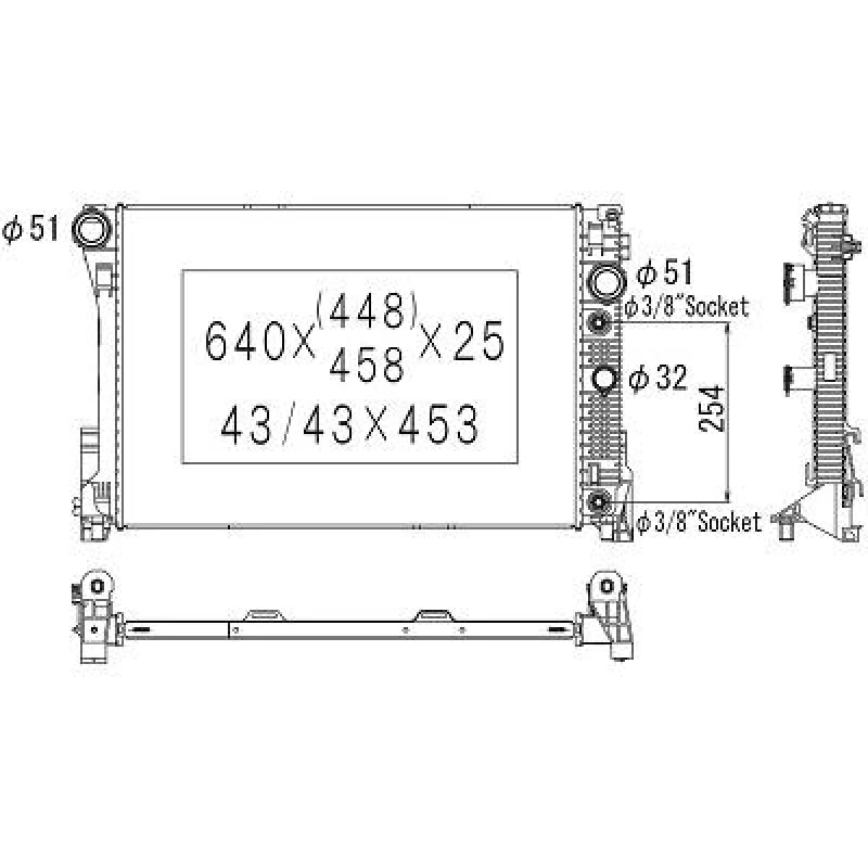 Image of Engine radiator DIEDERICHS DCM2422