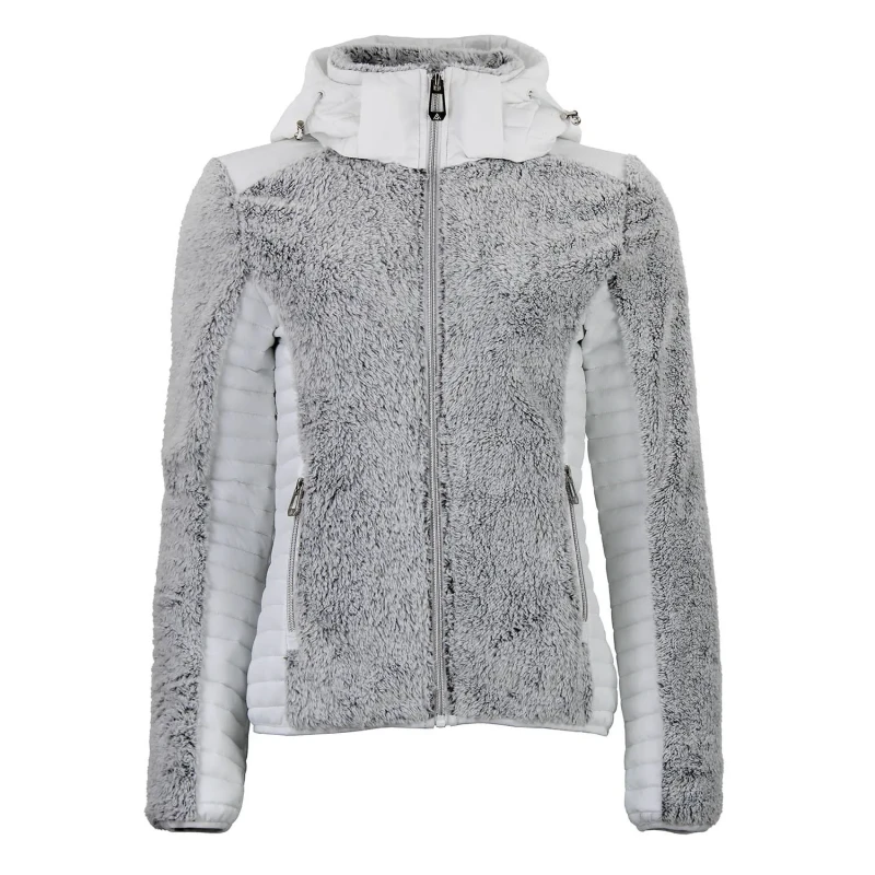 Image of Two-tone zip-up hoodie fleece For Her Peak Mountain Blanc Female L