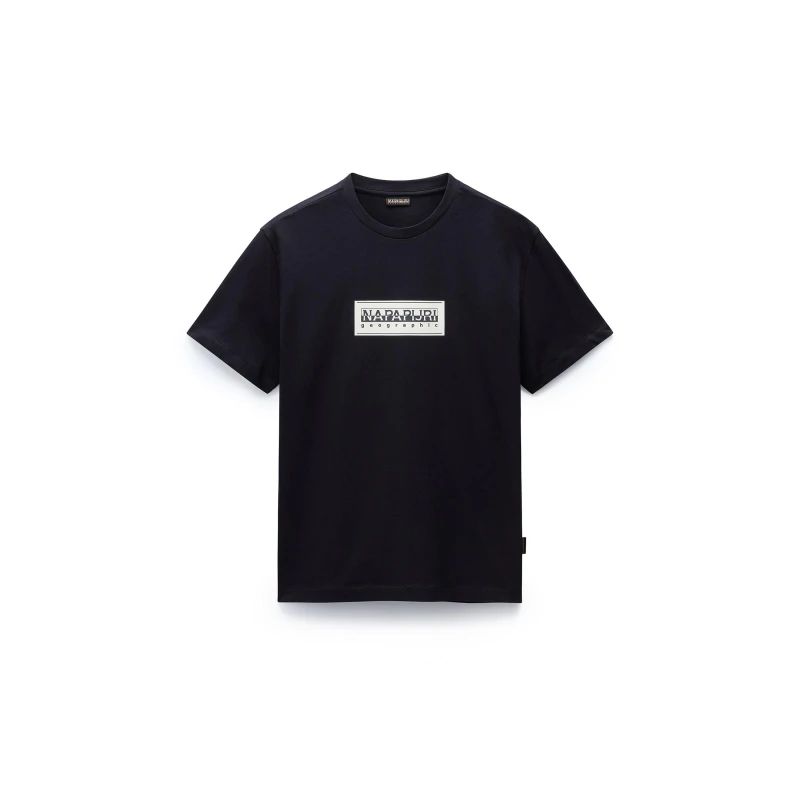Image of Napapijri Box Logo Relaxed T-Shirt Black M