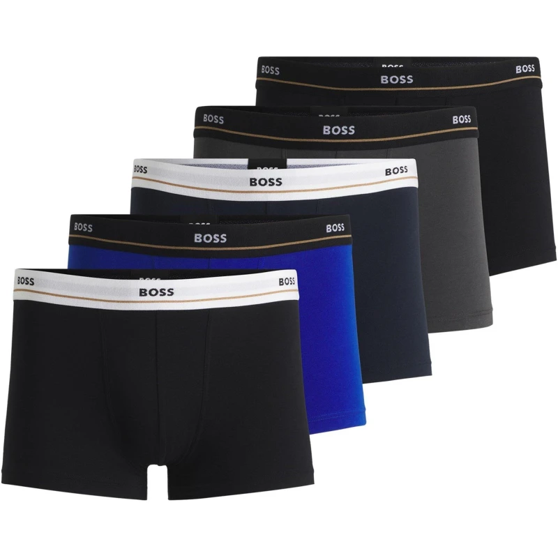 Image of Boss Mens Essential Soft-Touch Trunks Multi 986 male Small