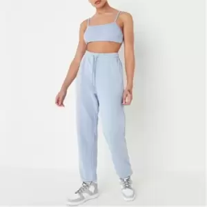 image of Missguided Jogger and Bralet Set - Blue