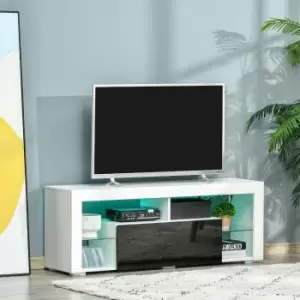 Image of Homcom 140Cm High Gloss TV Stand With LED RGB Light Storage