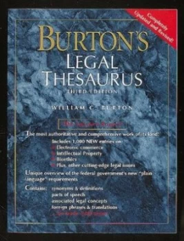 Image of Burtons Legal Thesaurus by William C Burton Paperback