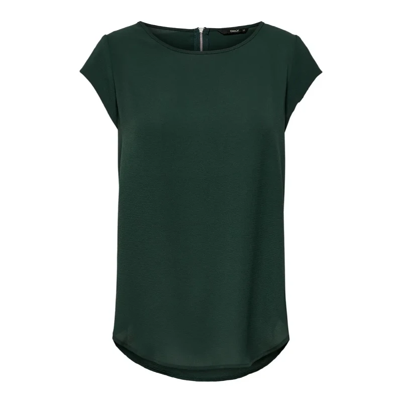 Image of Only Womens T-Shirt Only manches courtes Vic solid Vert Female 38