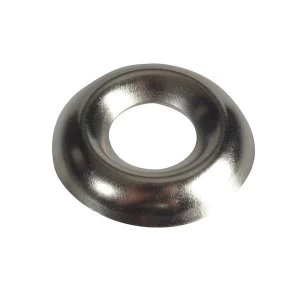 Image of ForgeFix Screw Cup Washers Solid Brass Nickel Plated No. 10 Bag 200